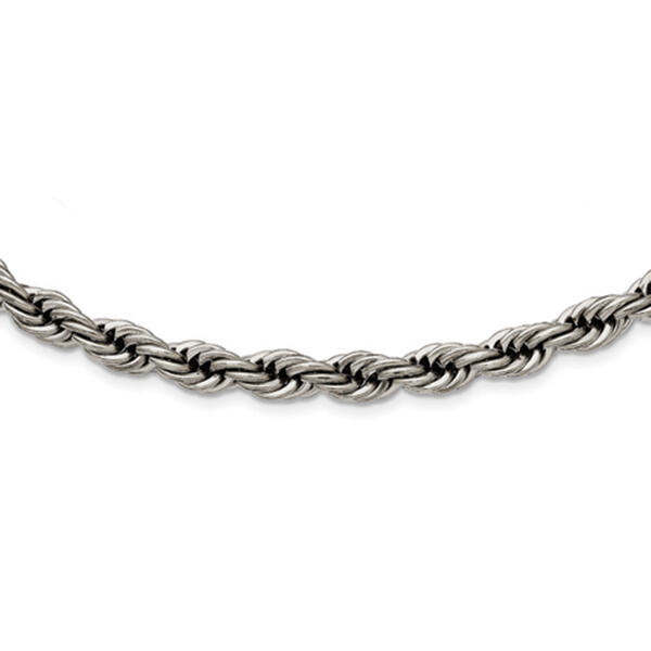 Mens Gentlemen's Classics&#40;tm&#41; Stainless Steel 7mm Rope Necklace - image 