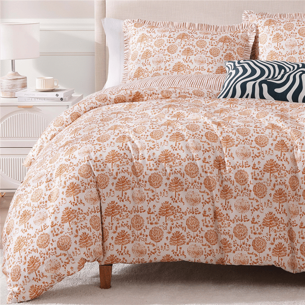 BebeTeen By Bebejan Clay Trees Reversible Comforter Set
