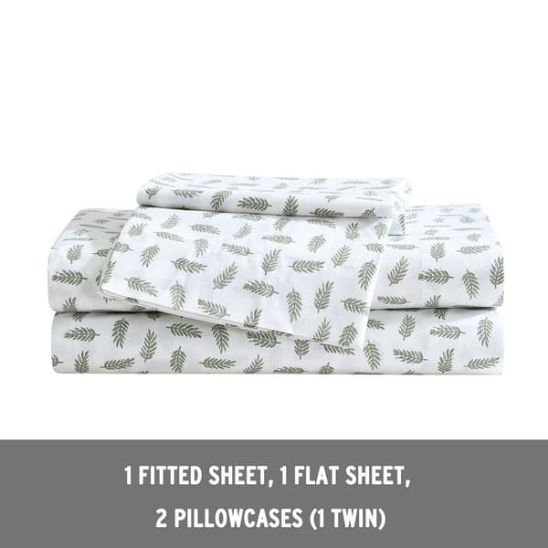 Eddie Bauer Laurel Leaves Cotton Percale Sheet Set