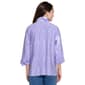 Womens Ali Miles Stripe and Dot Button Front Blouse - image 2
