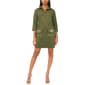 Womens MSK Long Sleeve Suede Grommet Pocket Shift Dress - image 1