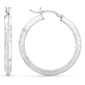 Forever New Sterling Silver Diamond Cut Knife Edge Hoop Earrings - image 1