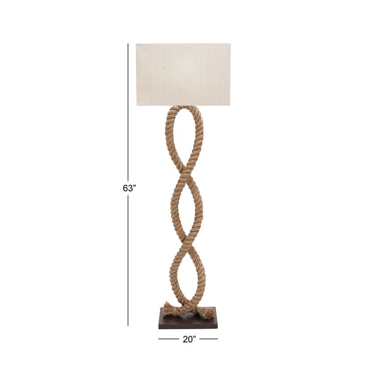 9th & Pike® Brown Coastal Rustic Floor Lamp