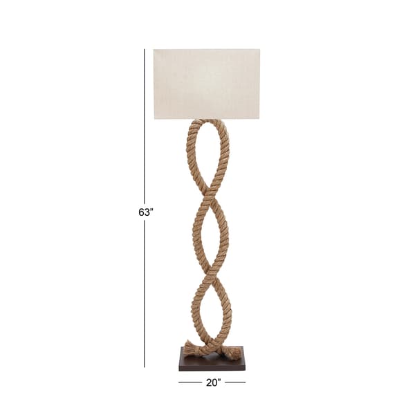 9th & Pike® Brown Coastal Rustic Floor Lamp