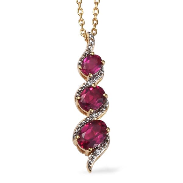Nova Star&#174; Lab Grown Ruby & Lab Grown Diamond Journey Pendant