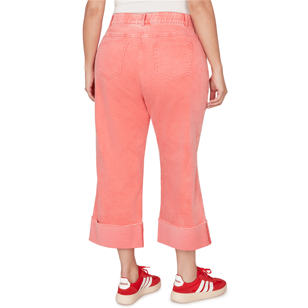 Plus Size Ruby Rd. Set Sail Sunwashed Cuffed Straight Leg Jeans