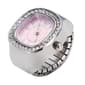 Womens Silver-Tone Pink Square Dial Ring Watch - RWS2BV-02 - image 2