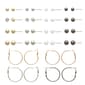 Ashley 20pr. Graduated Ball Stud & Hoop Earrings Set - image 1