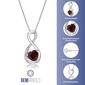Gemminded Sterling Silver 6mm Heart Garnet Infinity Pendant - image 4