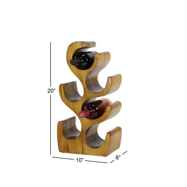 9th & Pike® Natural Acacia Wood Wine Rack Sculpture