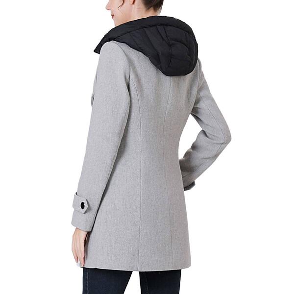 Womens BGSD Wool Asymmetric Zipper Coat