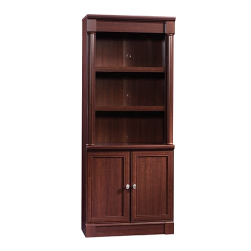 Sauder Palladia Library with Doors - Cherry