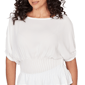 Petite Emaline Limoncello Sunrise Elbow Sleeve Pintuck Blouse - image 4
