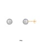 Splendid Pearls 14kt. Gold 6mm Round Pearl Stud Earrings - image 4