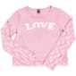 Girls (7-16) Star Ride® Long Sleeve Love Lace Layer Top - image 2