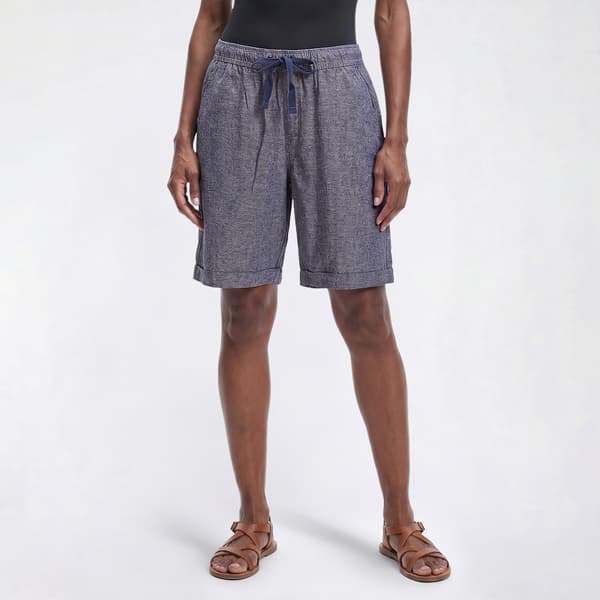 Womens da-sh Drawstring Tie Linen Shorts - image 
