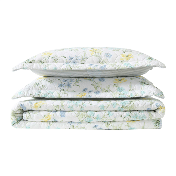 Laura Ashley Poppy Meadow Reversible Qulit Set