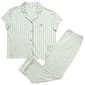 Womens Laura Ashley&#40;R&#41; Shadow Stripe Pajama Set w/Bow Patch - image 1