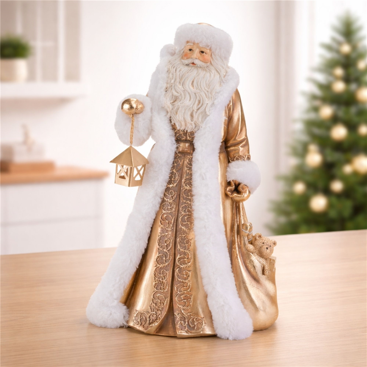 Melrose 15in. Ornate Santa Figurine with Lantern
