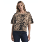 Womens Rafaella(R) Boxy Elbow Sleeve Abstract Sweater - image 1