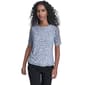 Womens Calvin Klein Short Sleeve Ruch Shoulder Dot Blouse - image 1