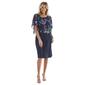 Womens Connected Apparel  Floral Poncho A-Line Dress - image 1