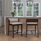HH2 Home Dresden Walnut Fabric Counter Height Stool - image 8