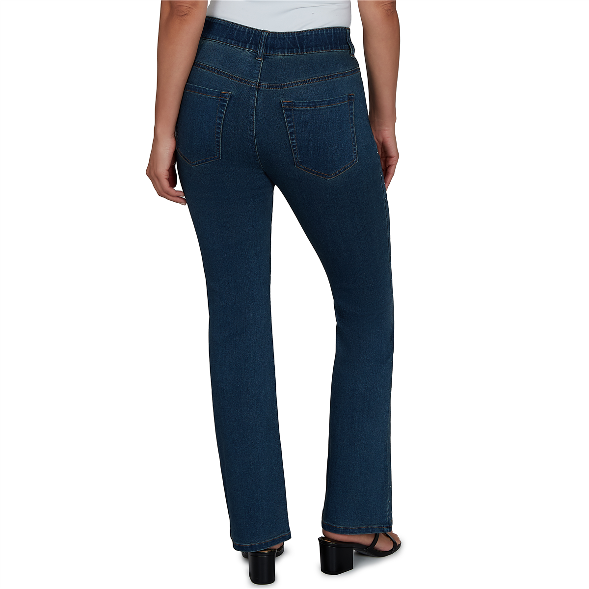 Plus Size Skye’s the Limit Icy Blue Sparkle Bootcut Jeans