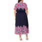 Plus Size MSK Floral Flutter Sleeve V Neck Smock Waist Midi Dress - image 2