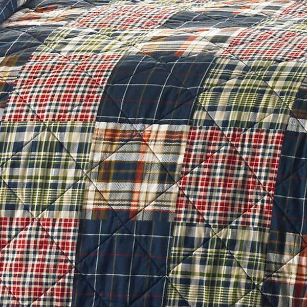 Eddie Bauer Madrona Plaid 136 Thread Count Quilt Set