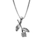Marsala Fine Silver Plated & Cubic Zirconia Leaf Necklace - image 1