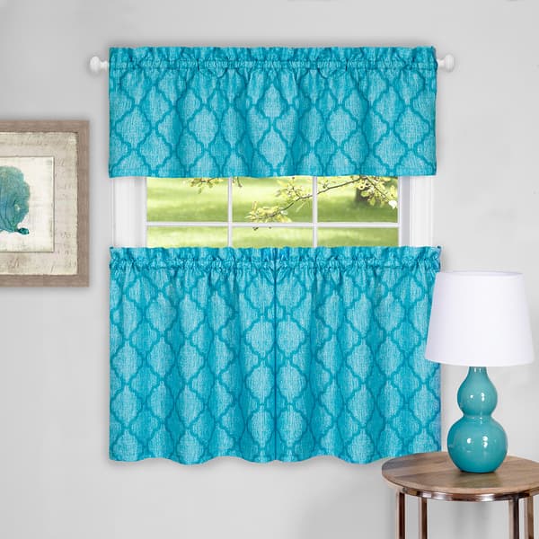 Achim Colby Kitchen Curtain Set - image 