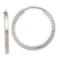 Gold Classics&#40;tm&#41; 20mm. 14k White Diamond Cut Hoop Earrings - image 1