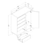 South Shore Hype Door Chest w/ 5 Drawers & Faux Carrara Marble - image 8