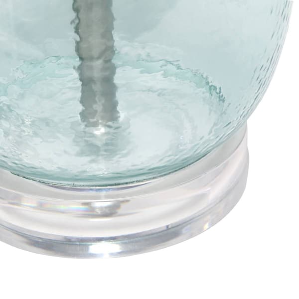 Lalia Home Classix Oval Glass Table Lamp w/White Drum Shade