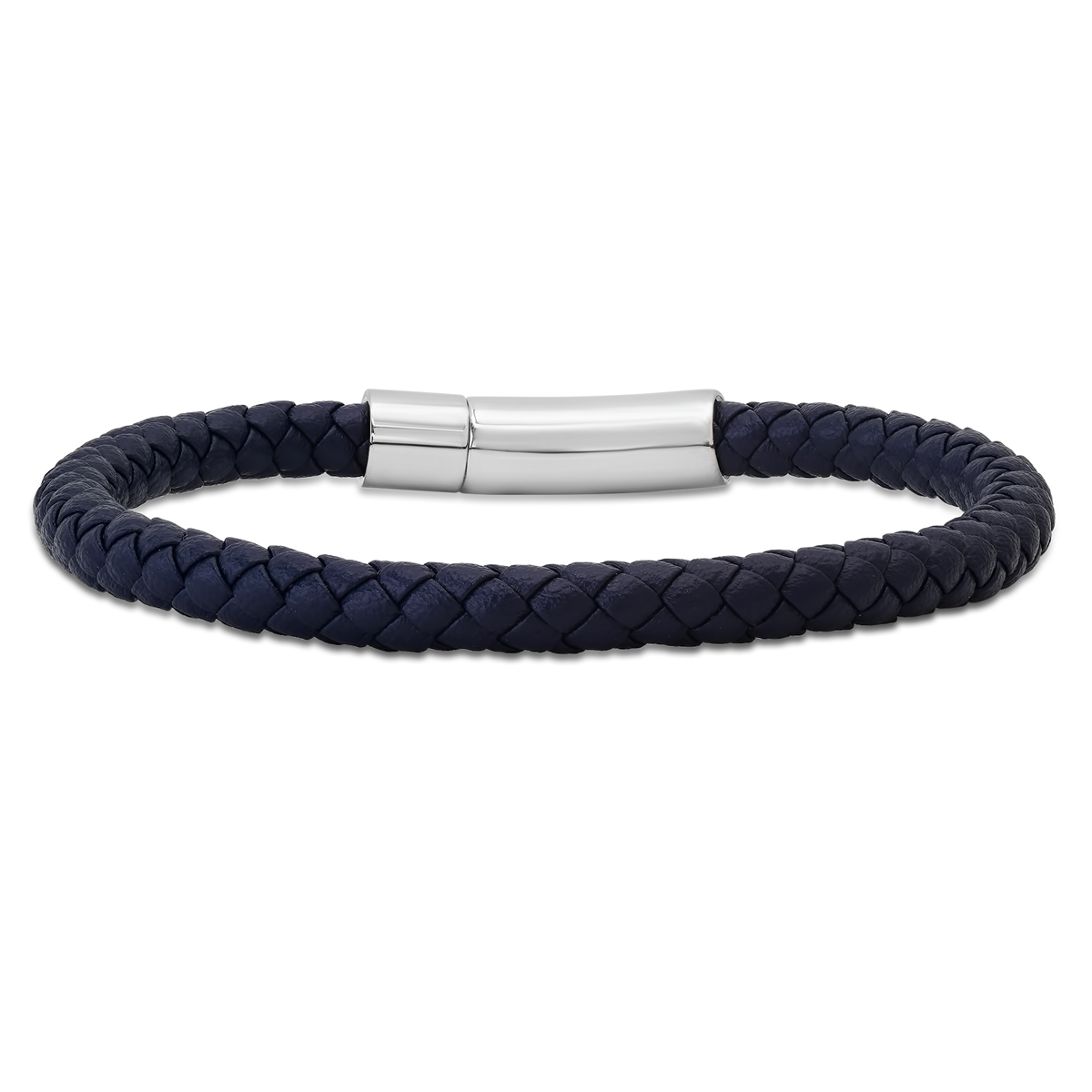 Mens Iron Saints Braided Leather Bracelet