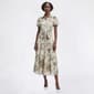 Petite Sandra Darren Short Sleeve Floral Chiffon Shirtdress - image 1