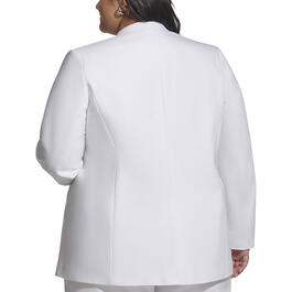 Plus Size Calvin Klein Long Sleeve Cotton Open Front Jacket