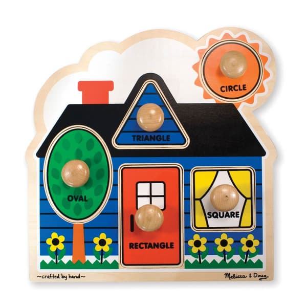 Melissa &amp; Doug(R) First Shapes Jumbo Knob Wooden Puzzle - image 