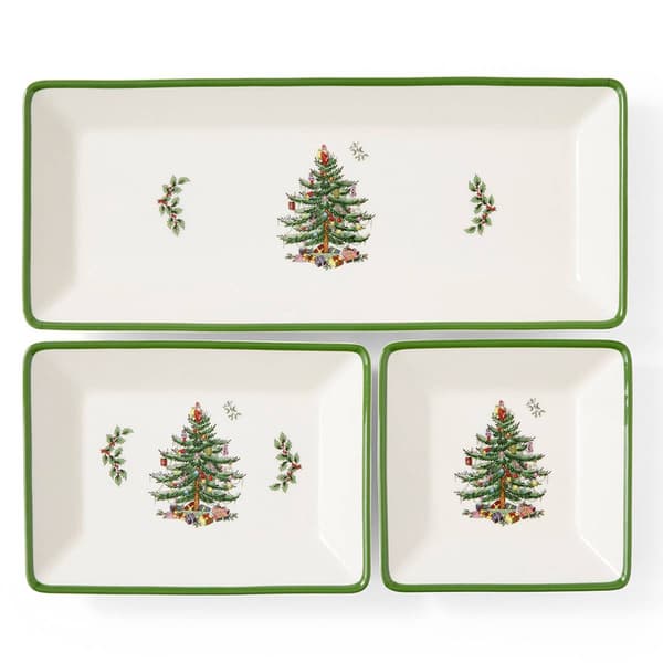 Spode Christmas Tree 3pc. Nesting Trays