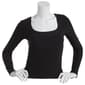 Juniors Derek Heart Everly Long Sleeve Double Layer Tee - image 1
