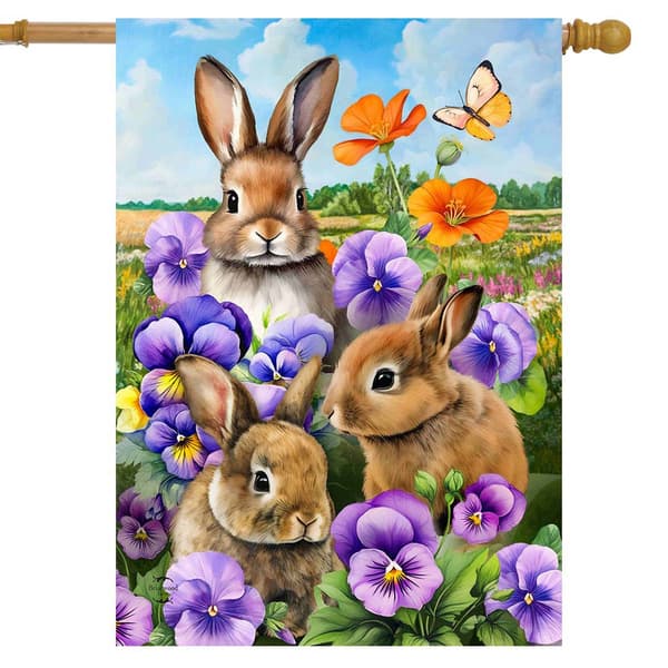 Briarwood Lane Spring Bunny Garden Flag - image 