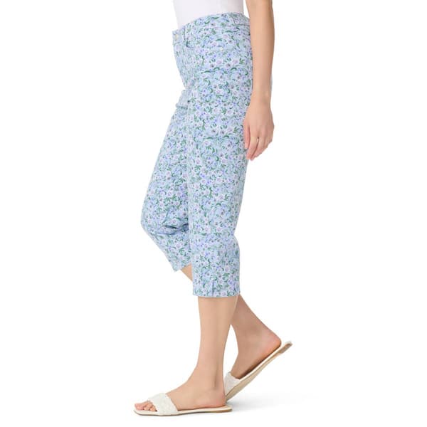 Petite Gloria Vanderbilt Amanda Capris with Side Slit