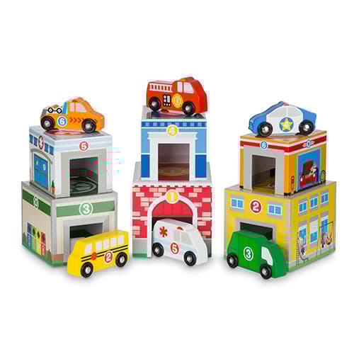 Melissa &amp; Doug® Nesting &amp; Sorting Buildings &amp; Vehicles