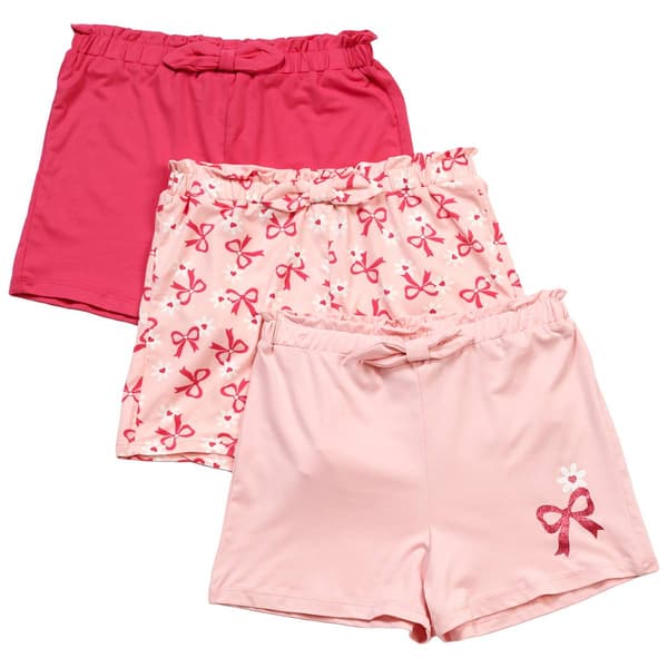 Girls (7-12) BTween(R) 3pk. Bow Paperbag Shorts - image 