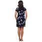 Petite MSK Short Sleeve Floral Three Ring Shift Dress - image 2