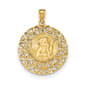 Gold Classics&#40;tm&#41; 14kt. Polished Diamond Cut Angel Pendant - image 1