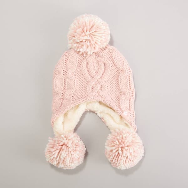 Girls Heat Holders(R) Majestic Explorer Cable Hat with Pom - image 