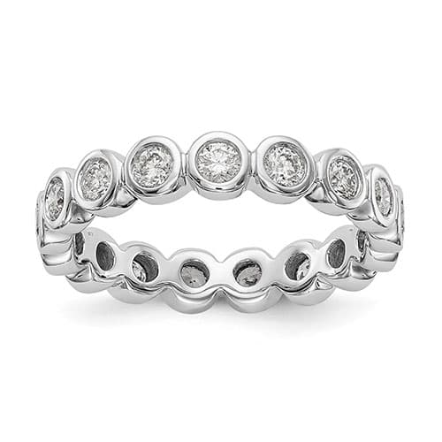 Endless Affection™ White Gold Round Cut Eternity Band