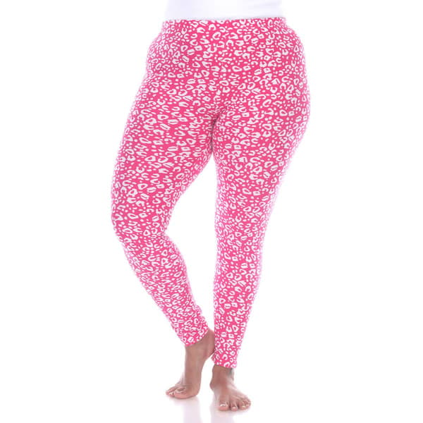 Plus Size White Mark Super Soft Leopard Leggings - image 